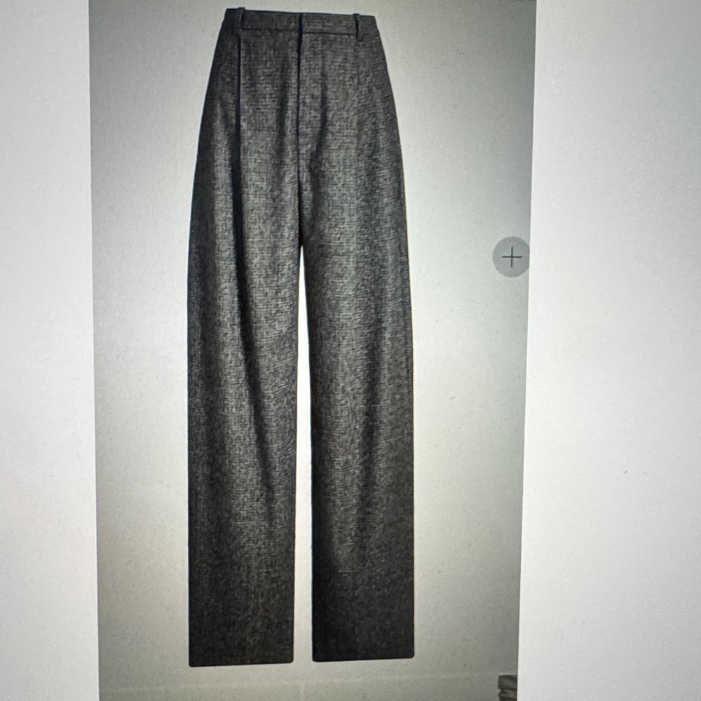 Vince Roma Check High-Rise Wide-Leg Trousers